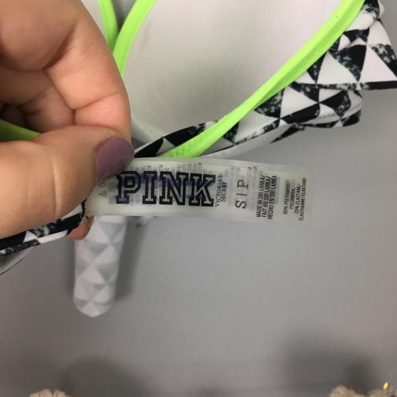 VS PINK // Printed neon Bikini top SMALL - Picture 3 of 3